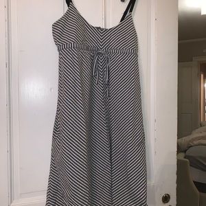 Grey/White Striped Dress